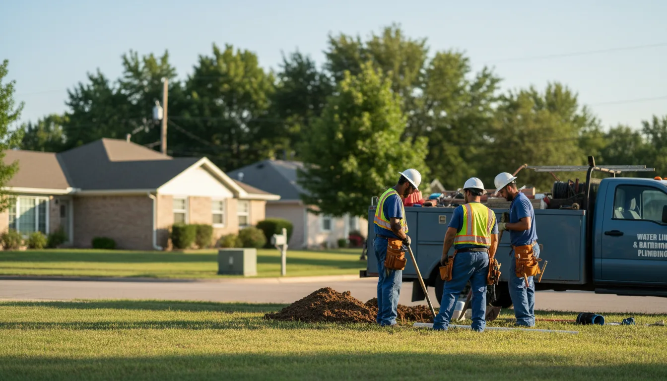 Residential water line and bathroom plumbing service in East Providence, RI